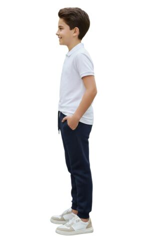 Lacivert Renk 3 İplik Manşetli Kız Erkek Çocuk Eşofman Alt BGL-ST05046 LACİVERT - 8 YAŞ