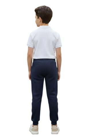 Lacivert Renk 3 İplik Manşetli Kız Erkek Çocuk Eşofman Alt BGL-ST05046 LACİVERT - 8 YAŞ