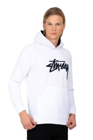 Erkek Kapüşonlu Polar Sweatshirt 6786 BGL-ST03219 BEYAZ - L