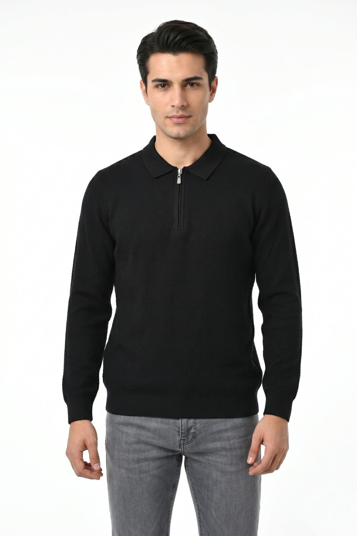 Erkek Spor Polo Yaka Mevsimlik Kazak BGL-ST05443