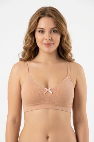 Kadın Süngerli Kabartma Desen Bambu Sütyen BGL-ST05637 SOMON - 90
