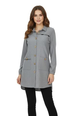 Kadın Kışlık Cepli Tunik BGL-ST02343