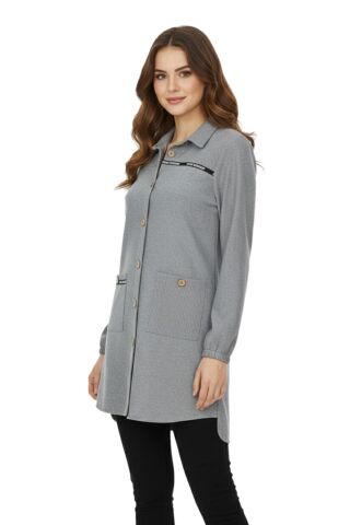 Kadın Kışlık Cepli Tunik BGL-ST02343 HAKİ - 40