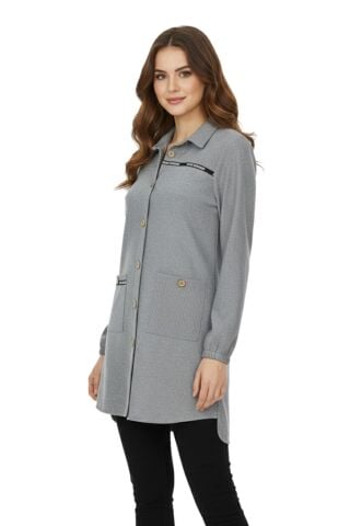 Kadın Kışlık Cepli Tunik BGL-ST02343