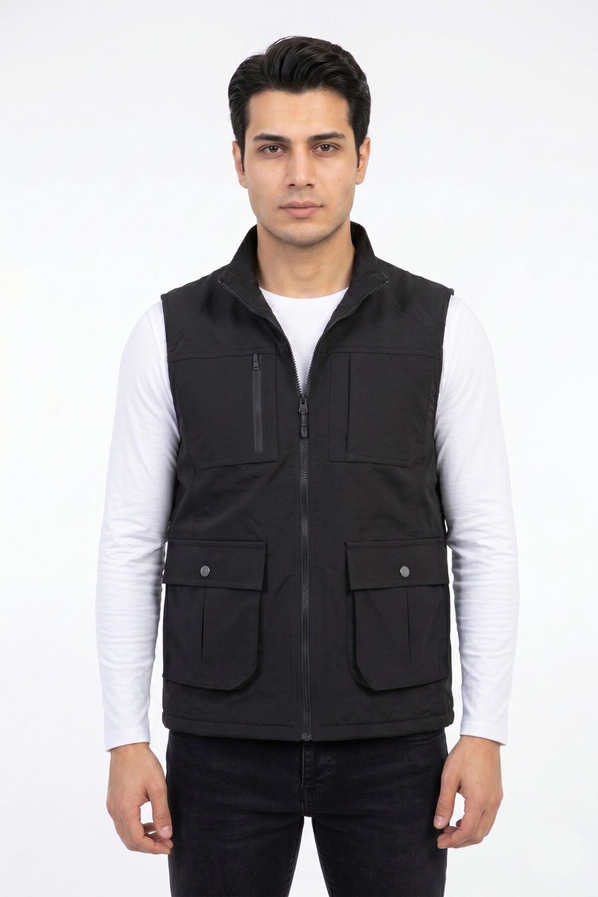 Erkek Spor Avcı Yelek BGL-ST05342 SİYAH - S