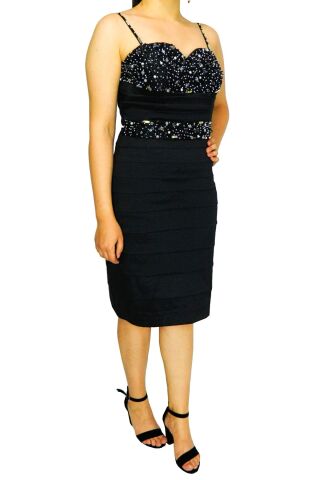 Kadın Abiye Elbise Kısa BGL77003 PEMBE - 38