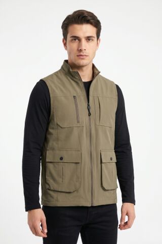 Erkek Spor Avcı Yelek BGL-ST05342 VİZON - M