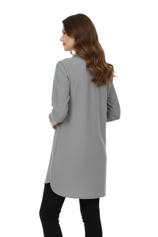 Kadın Kışlık Cepli Tunik BGL-ST02343 GRİ - 40