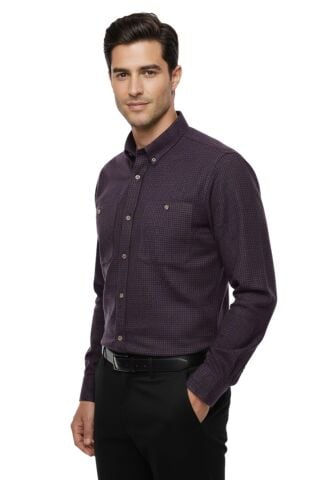 Erkek Kışlık Uzun Kol Çift Cepli Gömlek 4046 BGL-ST04995