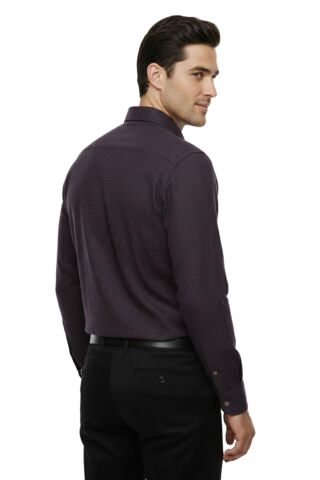 Erkek Kışlık Uzun Kol Çift Cepli Gömlek 4046 BGL-ST04995 BORDO - L