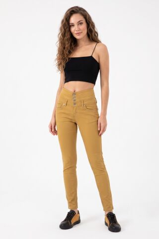 Kadın Yüksek Bel Kanvas Pantolon BGL-ST01575