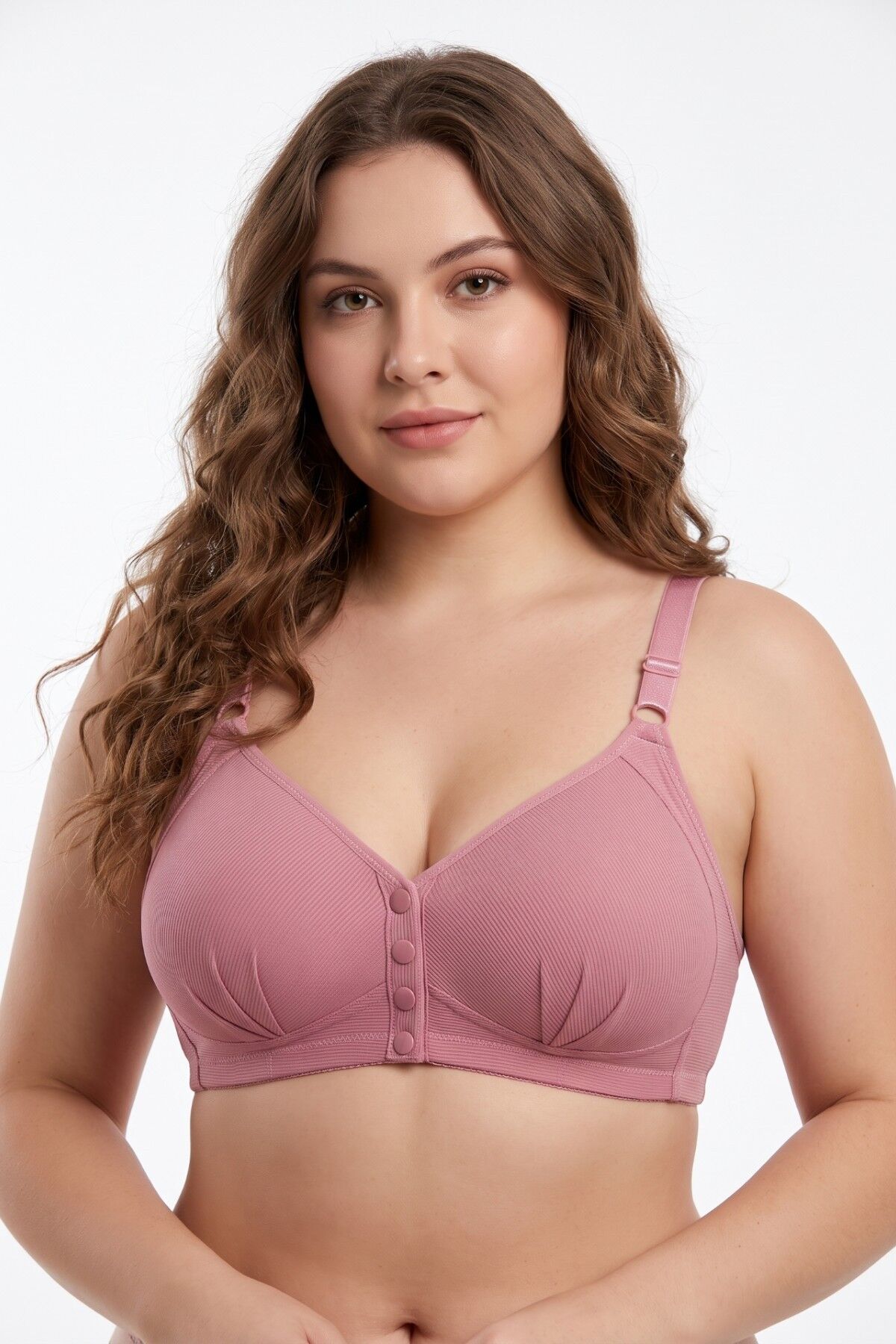 Kadın Önden Çıtçıtlı Süngerli Sütyen C Cup BGL-ST05639 PUDRA - 105 C