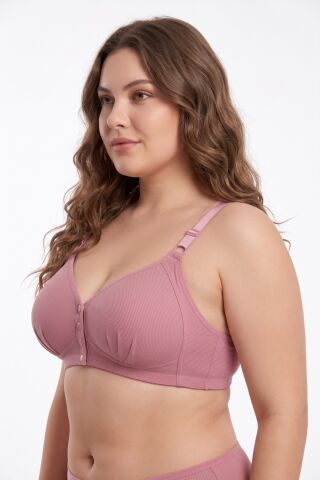 Kadın Önden Çıtçıtlı Süngerli Sütyen C Cup BGL-ST05639 PUDRA - 85 C