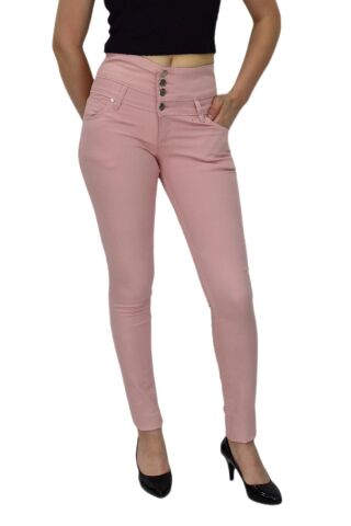 Kadın Yüksek Bel Kanvas Pantolon BGL-ST01575 PUDRA - 28/32