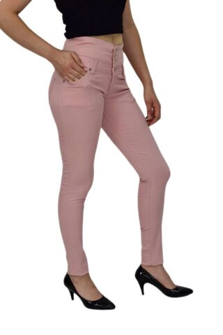 Kadın Yüksek Bel Kanvas Pantolon BGL-ST01575 PUDRA - 28/32