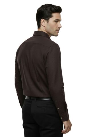 Erkek Kışlık Uzun Kol Çift Cepli Gömlek 4046 BGL-ST04995 KAHVE - M