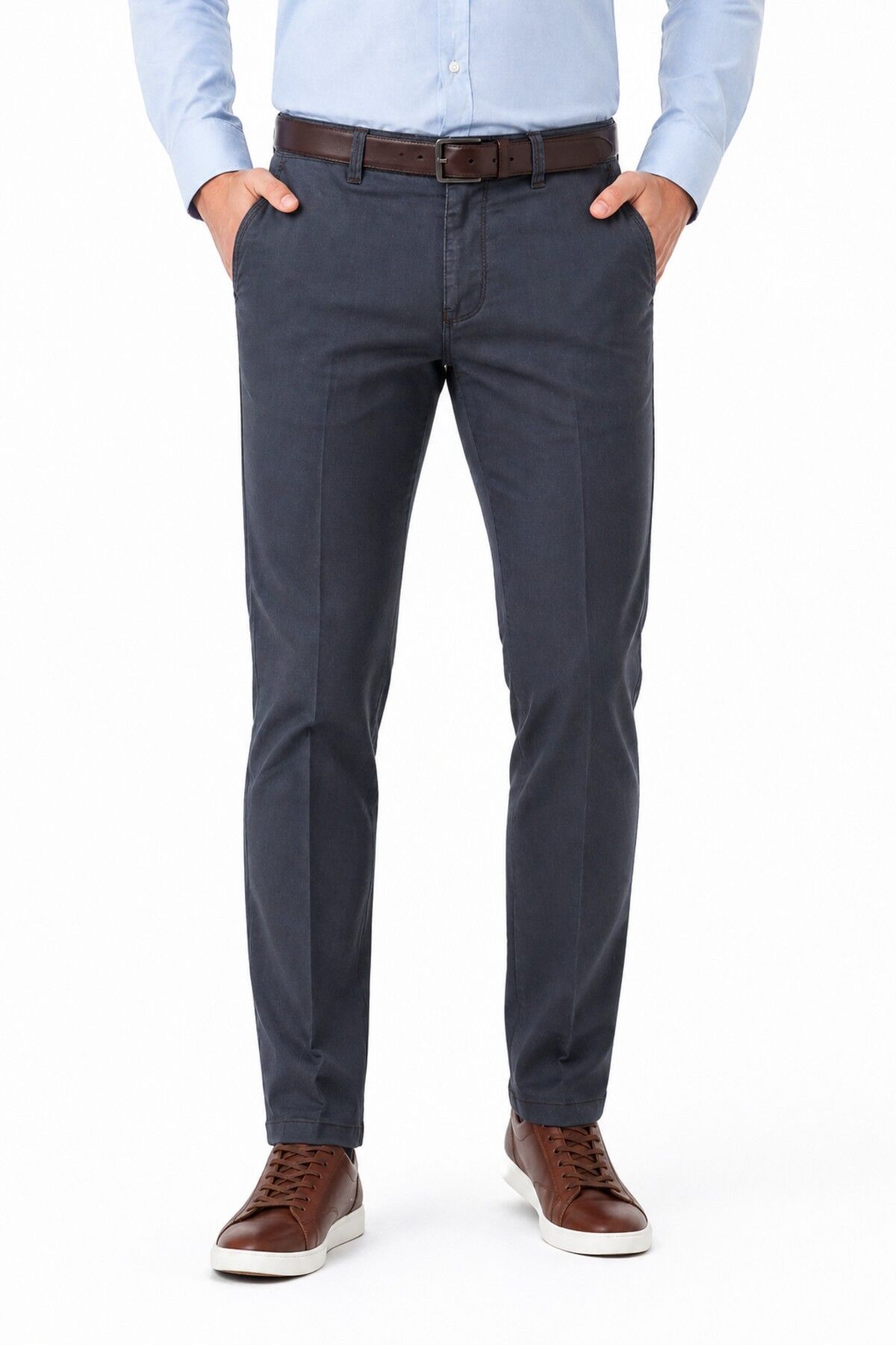 Erkek Kanvas Pantolon Regular Kalıp Yazlık BGL-ST05403 FÜME - 54