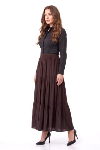 Kadın Uzun Lastikli 3 Parça Etek BGL-ST05588