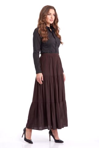 Kadın Uzun Lastikli 3 Parça Etek BGL-ST05588