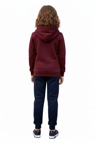 Kız Çocuk 3 İplik Kombin Eşofman Takım BGL-ST05049 BORDO - 14 YAŞ