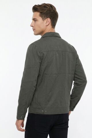 Erkek Büyük Beden Mevsimlik Kanvas Spor Mont BGL-ST05335 HAKİ - 3XL