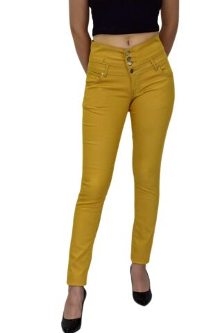 Kadın Yüksek Bel Kanvas Pantolon BGL-ST01575 SAFRAN - 27/32