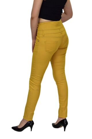 Kadın Yüksek Bel Kanvas Pantolon BGL-ST01575 SAFRAN - 27/32