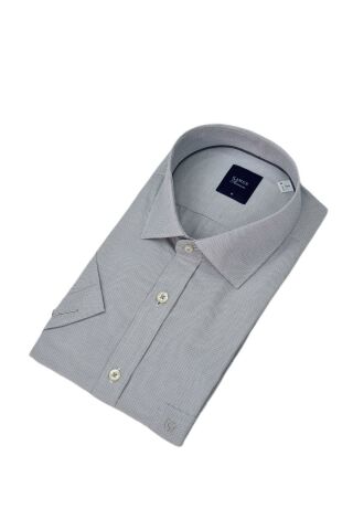 Erkek Klasik Kuşgözü Desen Kısa Kol Gömlek 9404 BGL-ST04573
