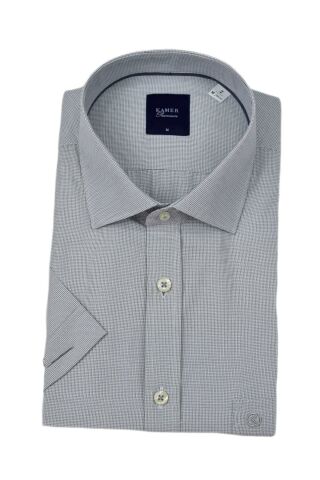 Erkek Klasik Kuşgözü Desen Kısa Kol Gömlek 9404 BGL-ST04573