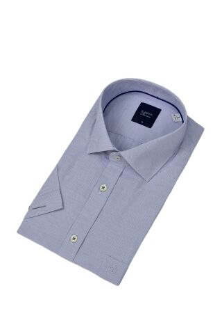 Erkek Klasik Kuşgözü Desen Kısa Kol Gömlek 9404 BGL-ST04573