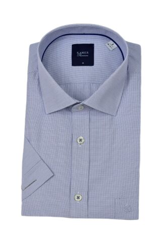 Erkek Klasik Kuşgözü Desen Kısa Kol Gömlek 9404 BGL-ST04573