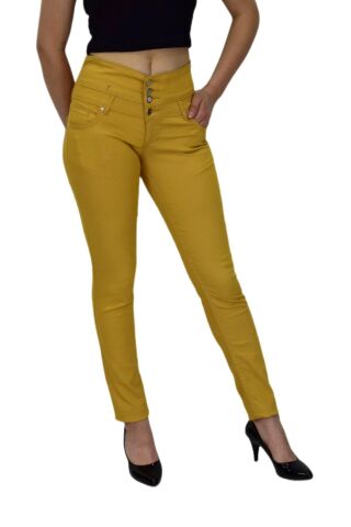 Kadın Yüksek Bel Kanvas Pantolon BGL-ST01575 SAFRAN - 30/32