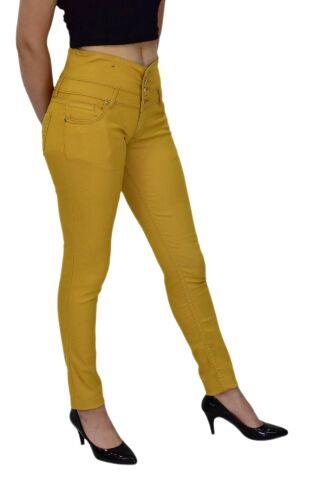 Kadın Yüksek Bel Kanvas Pantolon BGL-ST01575 SAFRAN - 30/32