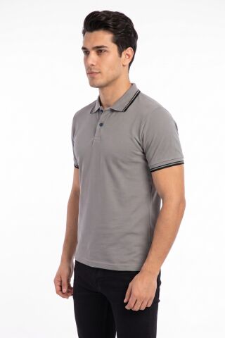 Erkek Gri Polo Yaka Tişört LDB BGL-ST04907 GRİ - XS