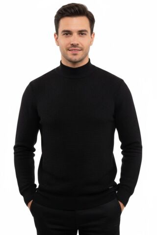 Erkek Yarım Balıkçı Kazak Triko Klasik Kalıp 5240B BGL-ST04856