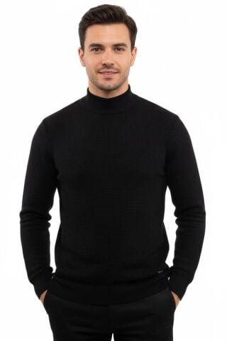 Erkek Yarım Balıkçı Kazak Triko Klasik Kalıp 5240B BGL-ST04856