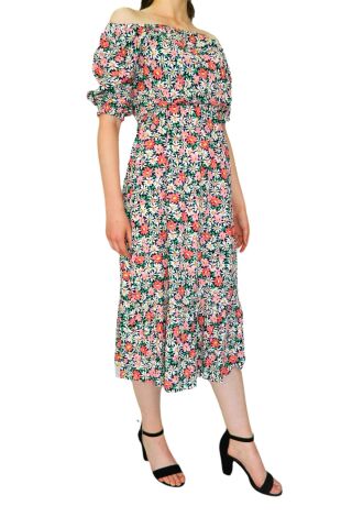Kadın Elbise Empirme Bel Lastikli BGL-ST01331 PEMBE - M