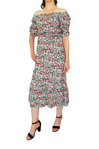 Kadın Elbise Empirme Bel Lastikli BGL-ST01331 PEMBE - M