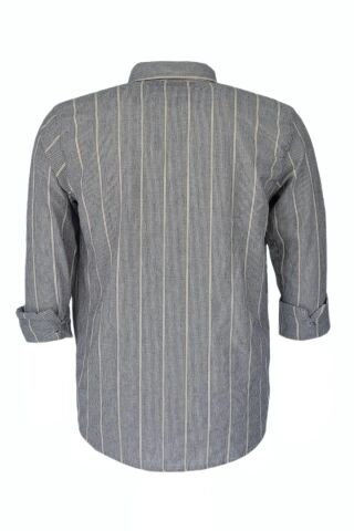 Erkek Pamuklu Yazlık Uzun Kol Gömlek 9628 BGL-ST03738 LACİVERT - 2XL