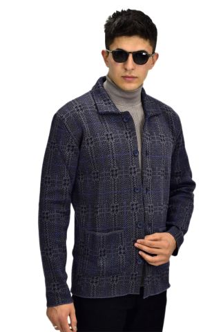 Erkek Spor Düğmeli Hırka R6430 BGL-ST03174