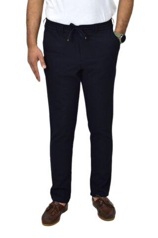 Erkek Jogger Armürlü Lastikli Pantolon 1917 BGL-ST04421 LACİVERT - 44