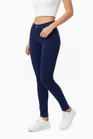 Kadın Pantolon Yüksek Bel BGL-ST01399 LACİVERT - 28