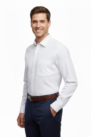 Erkek Klasik Petek Dokulu Uzun Kol Gömlek 3806 BGL-ST04816