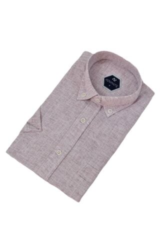 Erkek Klasik Tek Cepli Kısa Kol Gömlek BGL-ST04557 BORDO - XL