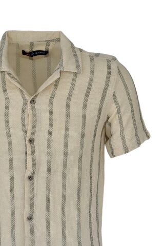 Erkek Pamuklu Yazlık Kısa Kol Gömlek 9627 BGL-ST03736 YEŞİL - 2XL