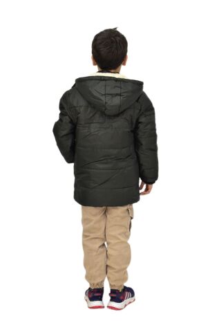 Erkek Çocuk Kapüşonlu Mont BS-1042 HAKİ - 7 YAŞ