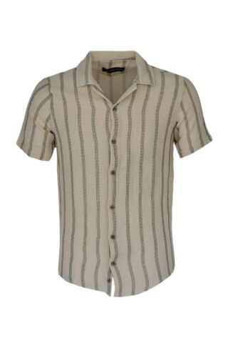 Erkek Pamuklu Yazlık Kısa Kol Gömlek 9627 BGL-ST03736 YEŞİL - 2XL