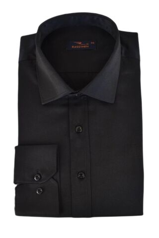 Erkek Silim Fit Gömlek BGL-ST02491 SİYAH - XL