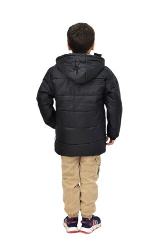 Erkek Çocuk Kapüşonlu Mont BS-1042 SİYAH - 6 YAŞ