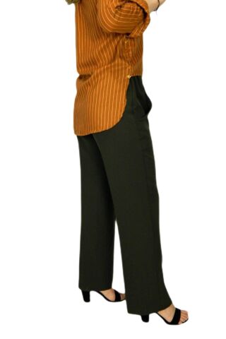 NAZAL KADIN LASTİKLİ PANTALON 1000 YEŞİL - 38